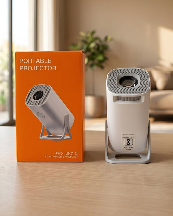 Android Smart Projector | 180° Adjustable Projection | Wireless Screen Casting | Compact Home Entertainment Device