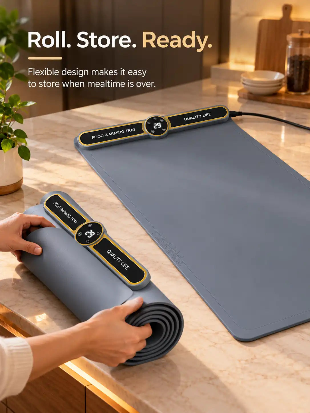 Flexible Electric Food Warming Tray with Digital Temperature Control