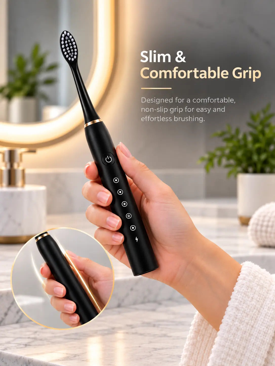 Sonic Electric Toothbrush with Multiple Cleaning Modes