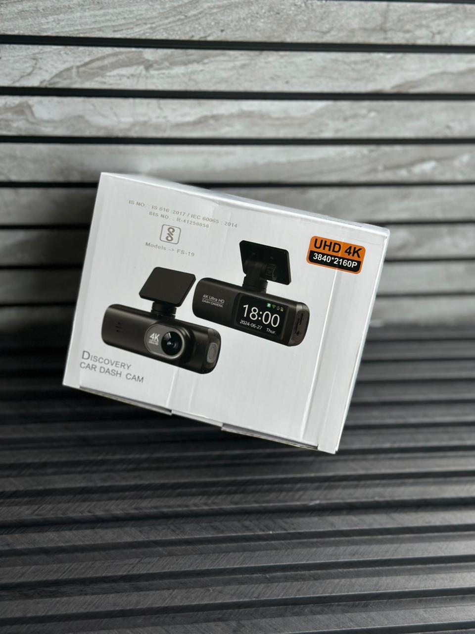 4K Ultra HD Car Dash Camera | Front & Rear Dual Recording | Night Vision | Motion Detection | Parking Monitor