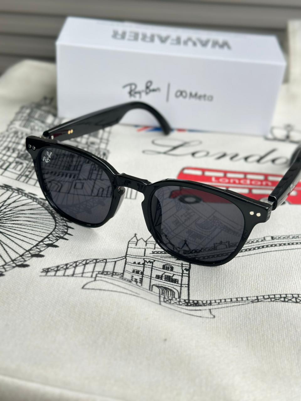 Bluetooth Smart Sunglasses – Matte Finish, Touch Control, 8H Battery, Original Box (First Time in India!)