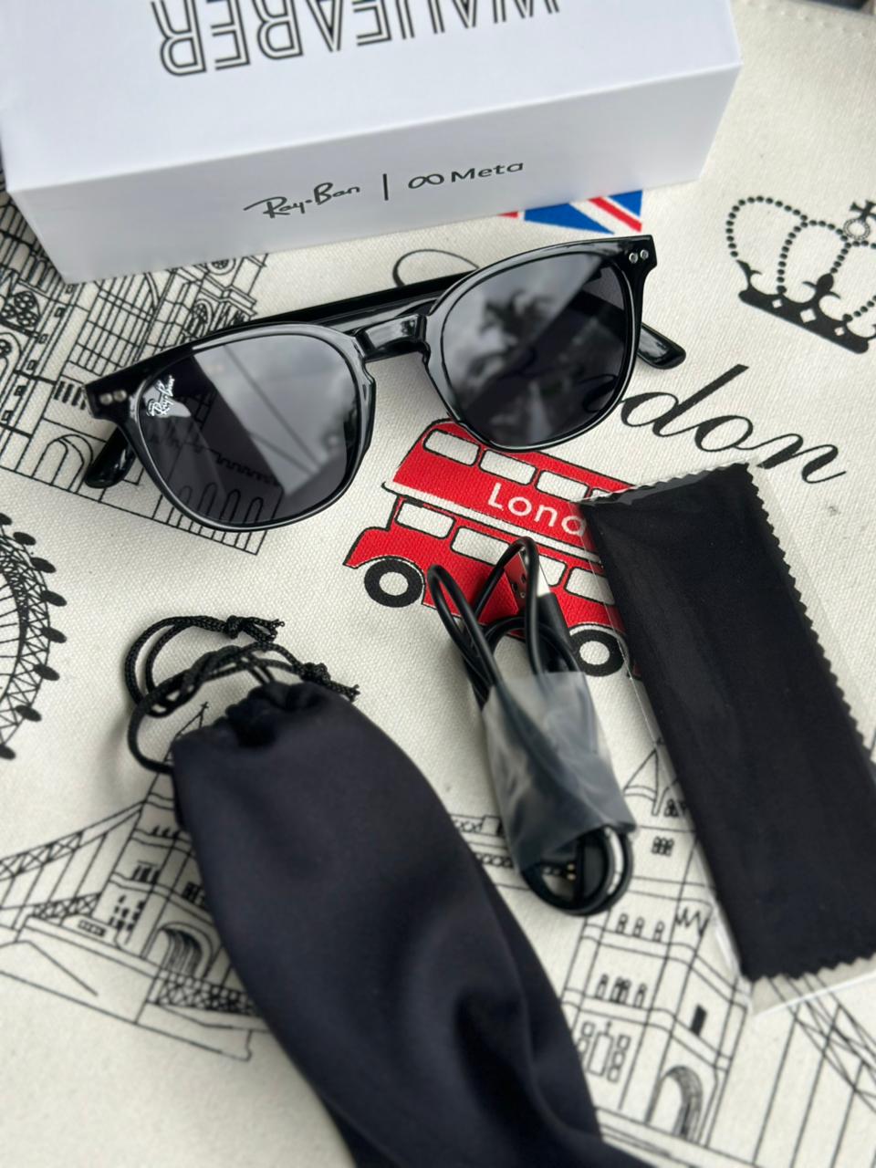 Bluetooth Smart Sunglasses – Matte Finish, Touch Control, 8H Battery, Original Box (First Time in India!)