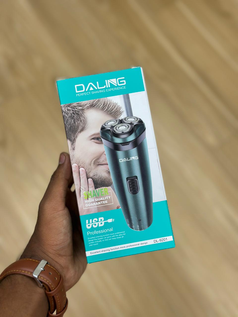 Daling DL-9201 Electric Shaver – 5D Floating Head, USB Rechargeable, Ultra-Smooth Finish