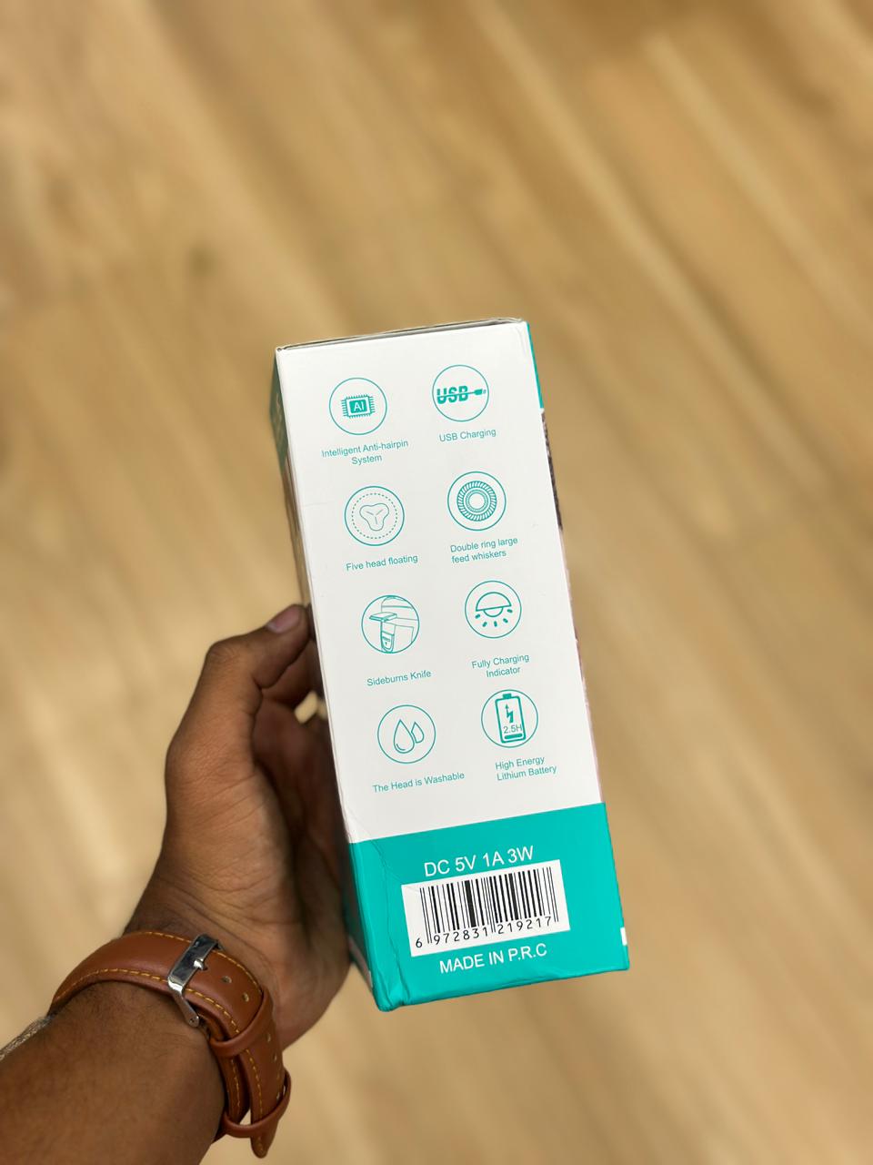 Daling DL-9201 Electric Shaver – 5D Floating Head, USB Rechargeable, Ultra-Smooth Finish