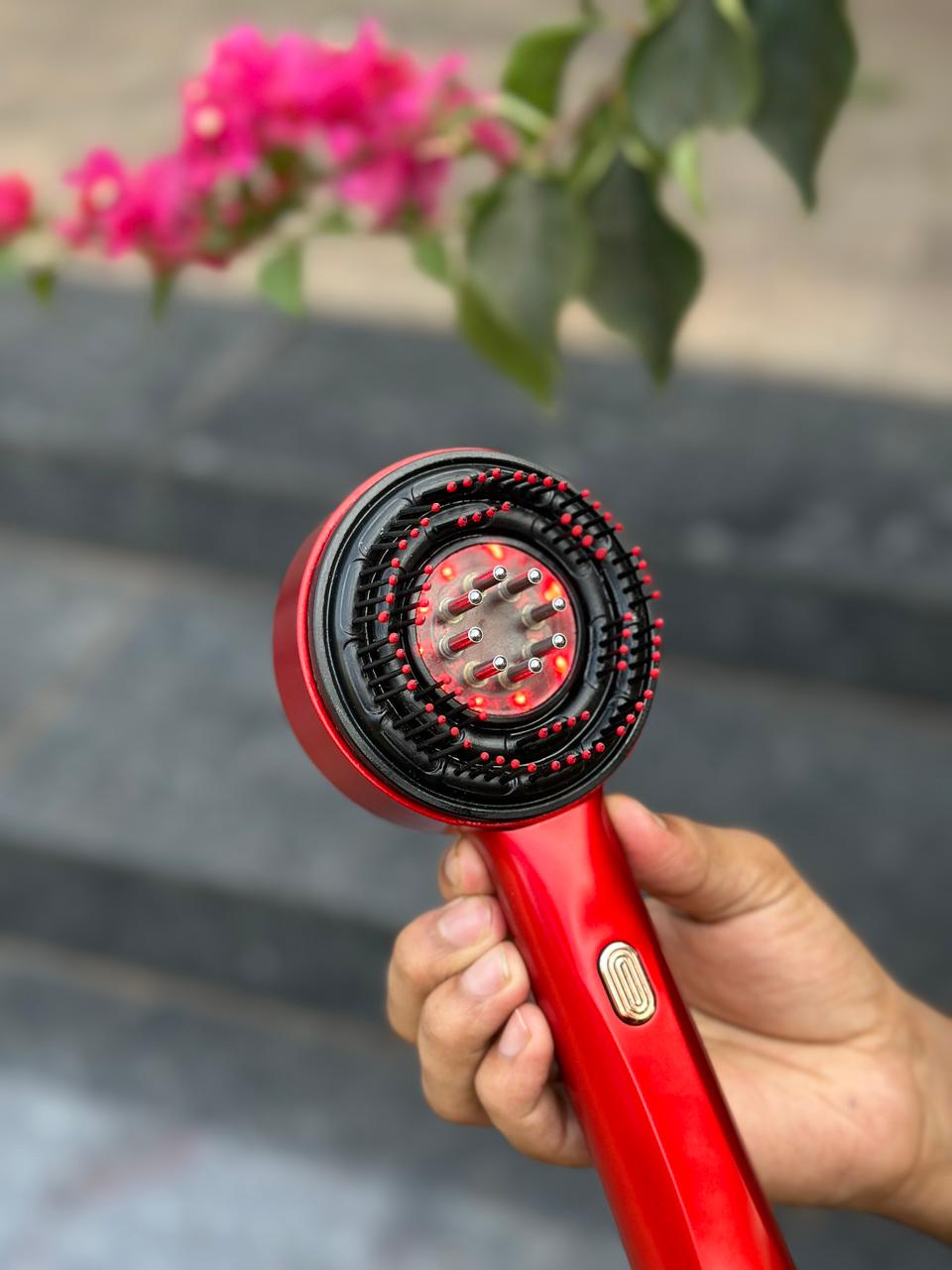 Electric Scalp Massage Comb – With Vibration & LED Therapy