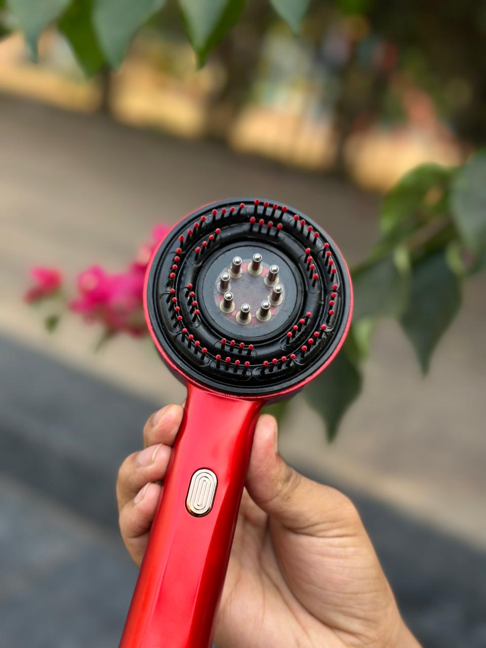 Electric Scalp Massage Comb – With Vibration & LED Therapy