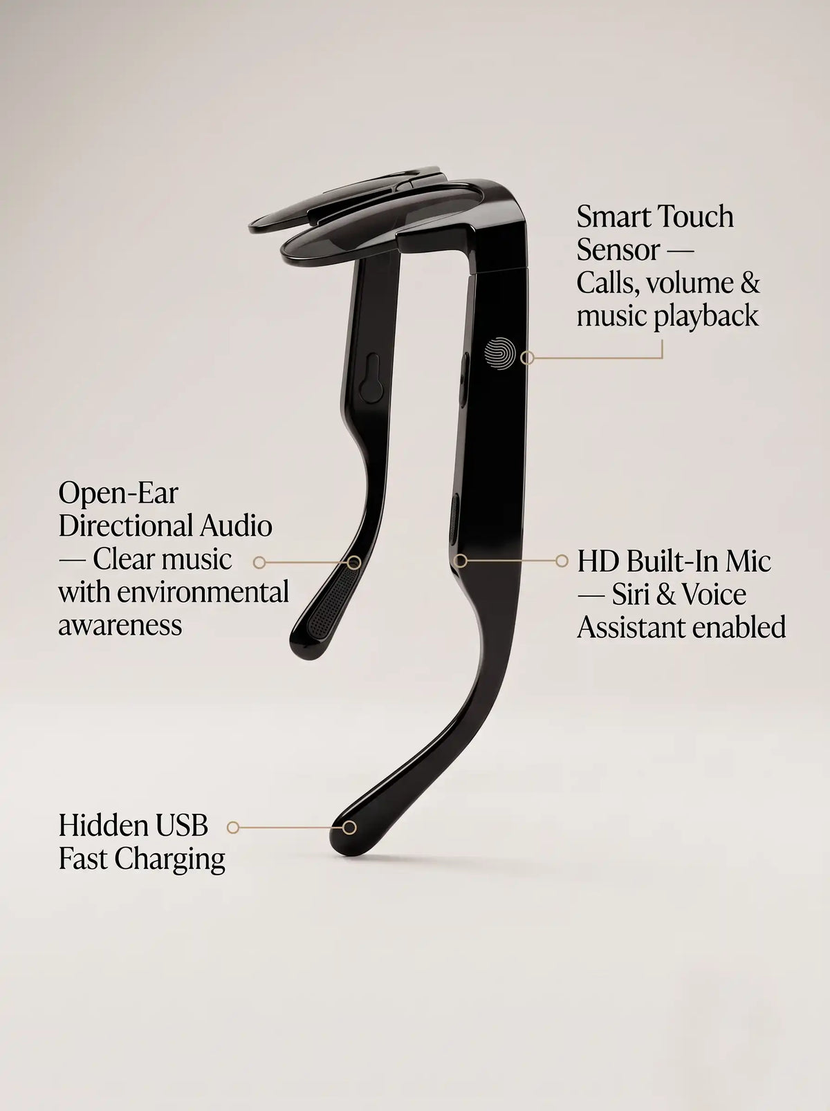 S6 Smart Audio Glasses (31g Featherlight Bluetooth Eyewear)